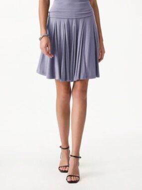 CoolTouch Godet Hem Knee-Length Flare Skirt - Powder Lilac  2XL
